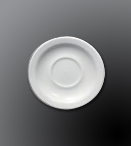 Narrow Rim Porcelain Dinnerware Alpine White Saucer 4.75" Dia